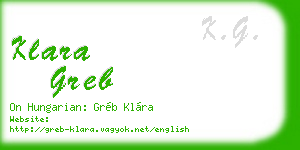 klara greb business card